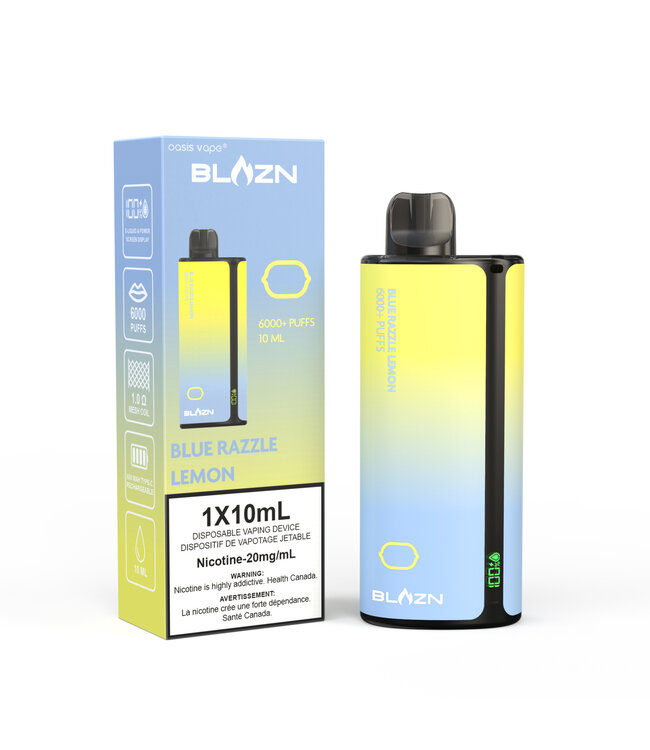 BLAZN 6000+ PUFFS BLUE RAZZLE LEMON