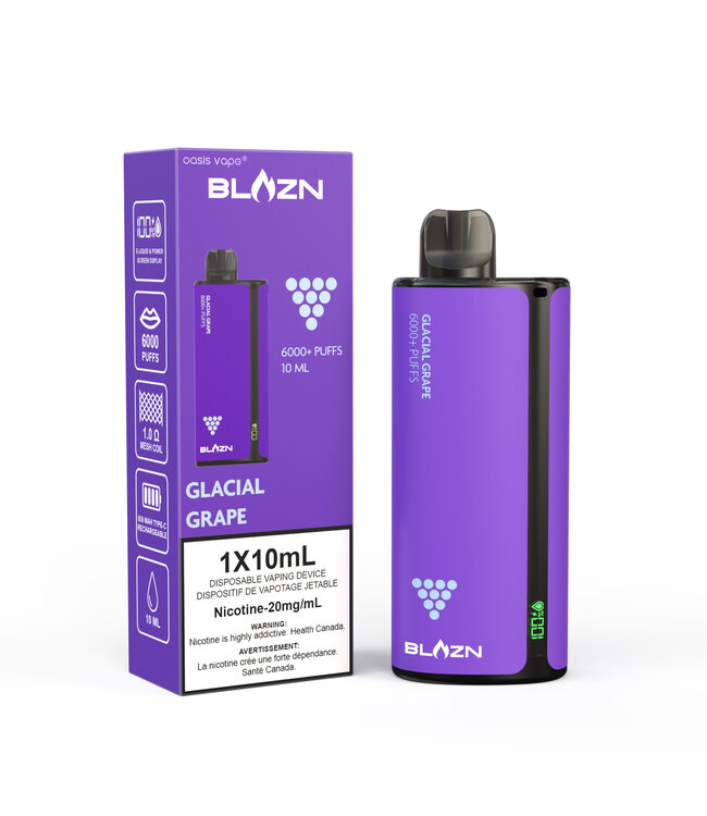 BLAZN 6000+ PUFFS GLACIAL GRAPE