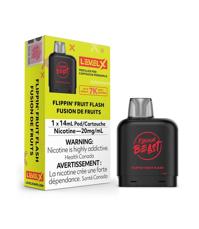 FLAVOUR BEAST LEVEL X PREFILLED PODS  FLIPPIN' FRUIT FLASH