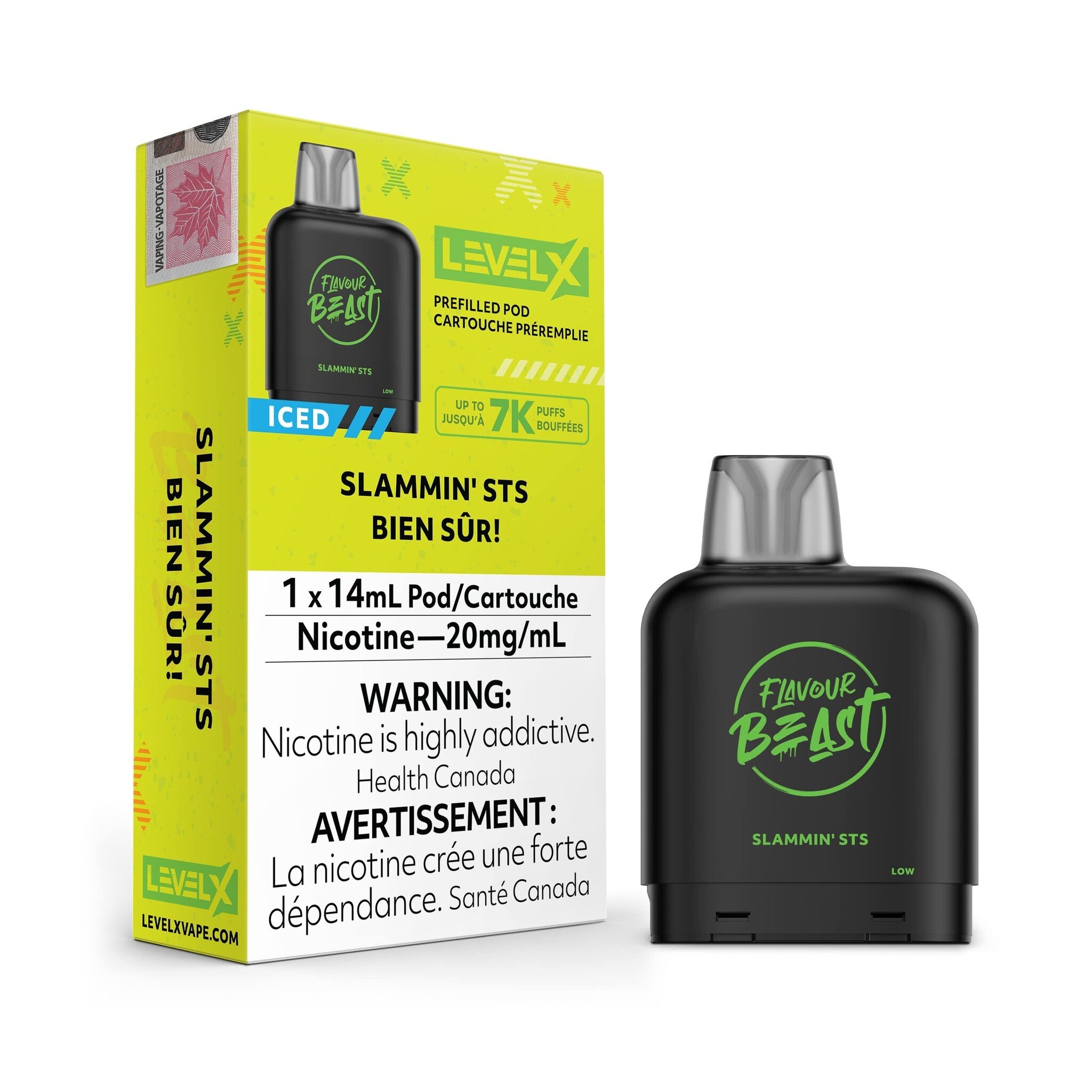 FLAVOUR BEAST LEVEL X PREFILLED PODS SLAMMIN' STS 7k puffs