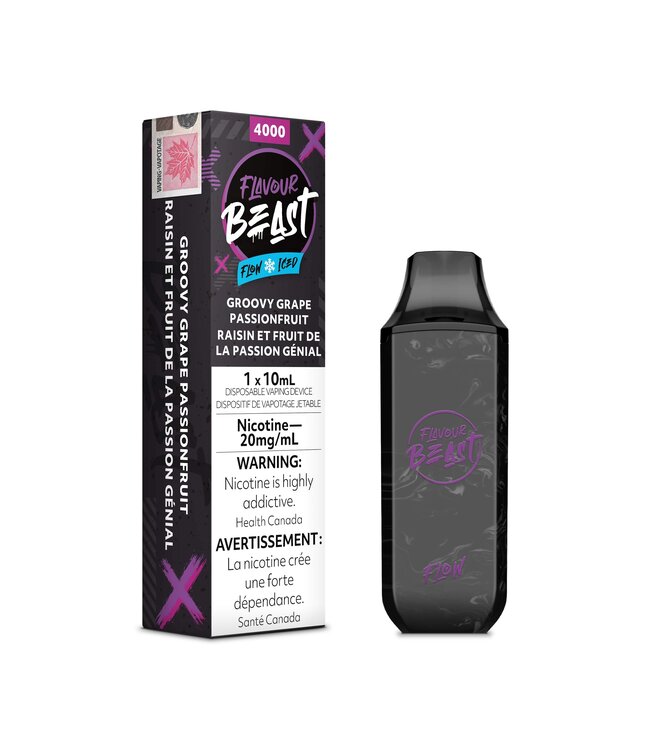 FLAVOUR BEAST 4000 PUFFS Groovy Grape Passionfruit Iced 20MG