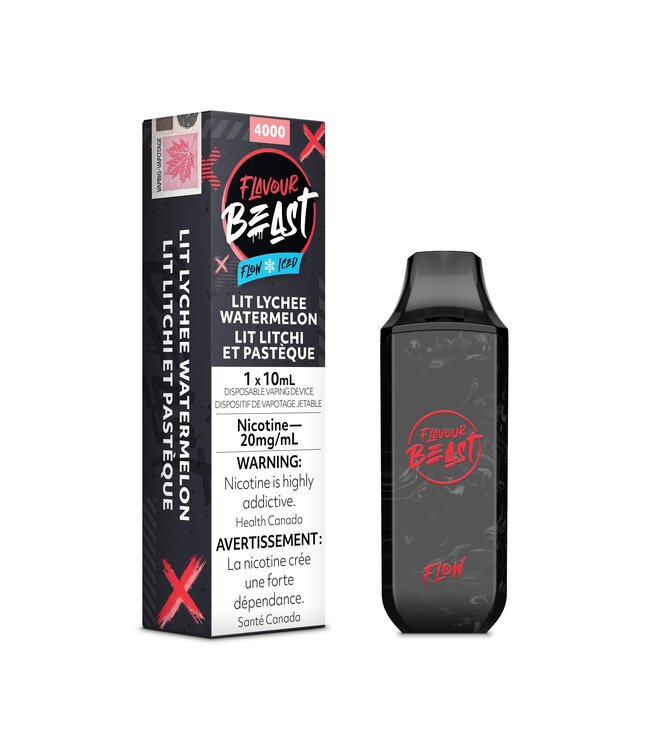 FLAVOUR BEAST 4000 PUFFS LIT LYCHEE WATERMELON