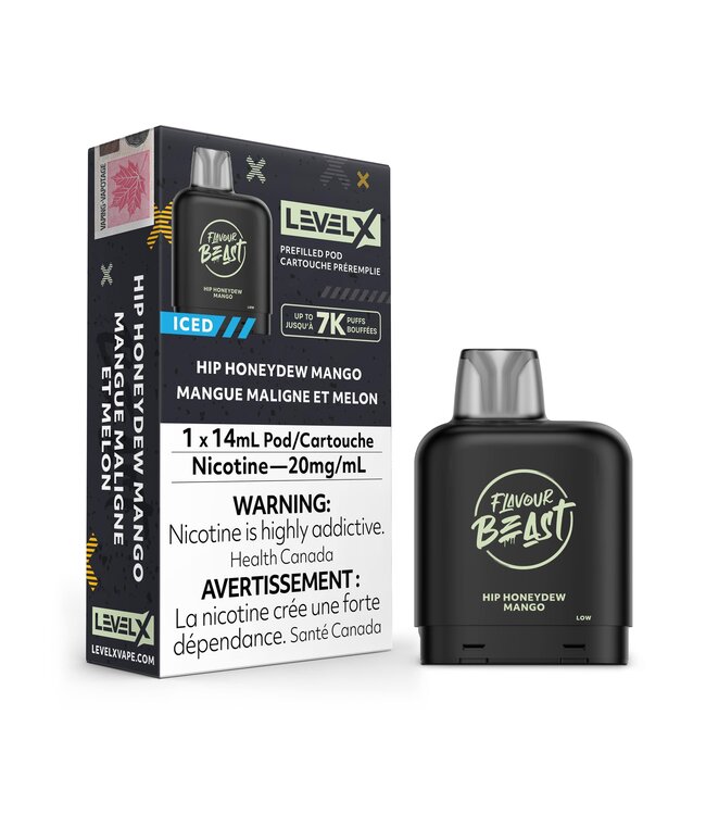 FLAVOUR BEAST LEVEL X PREFILLED PODS  HIP HONEYDEW MANGO
