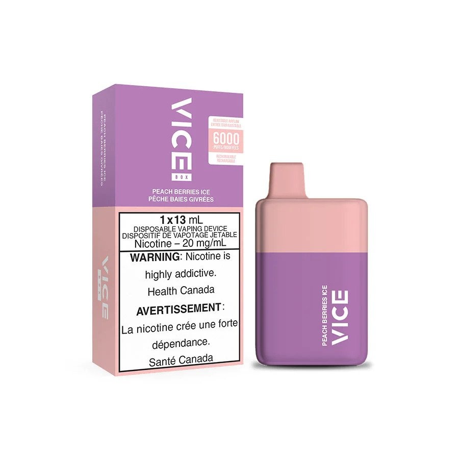 VICE BOX DISPOSABLE PEACH BERRIES ICE 0MG