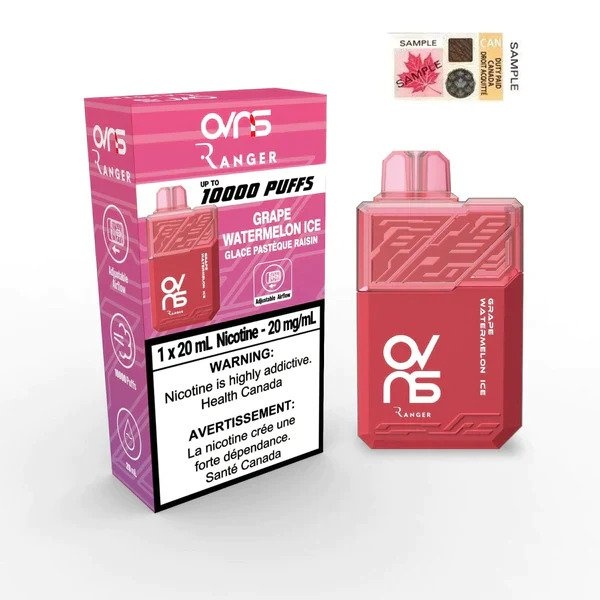 OVNS RANGER 10000 PUFFS GRAPE WATERMELON ICE