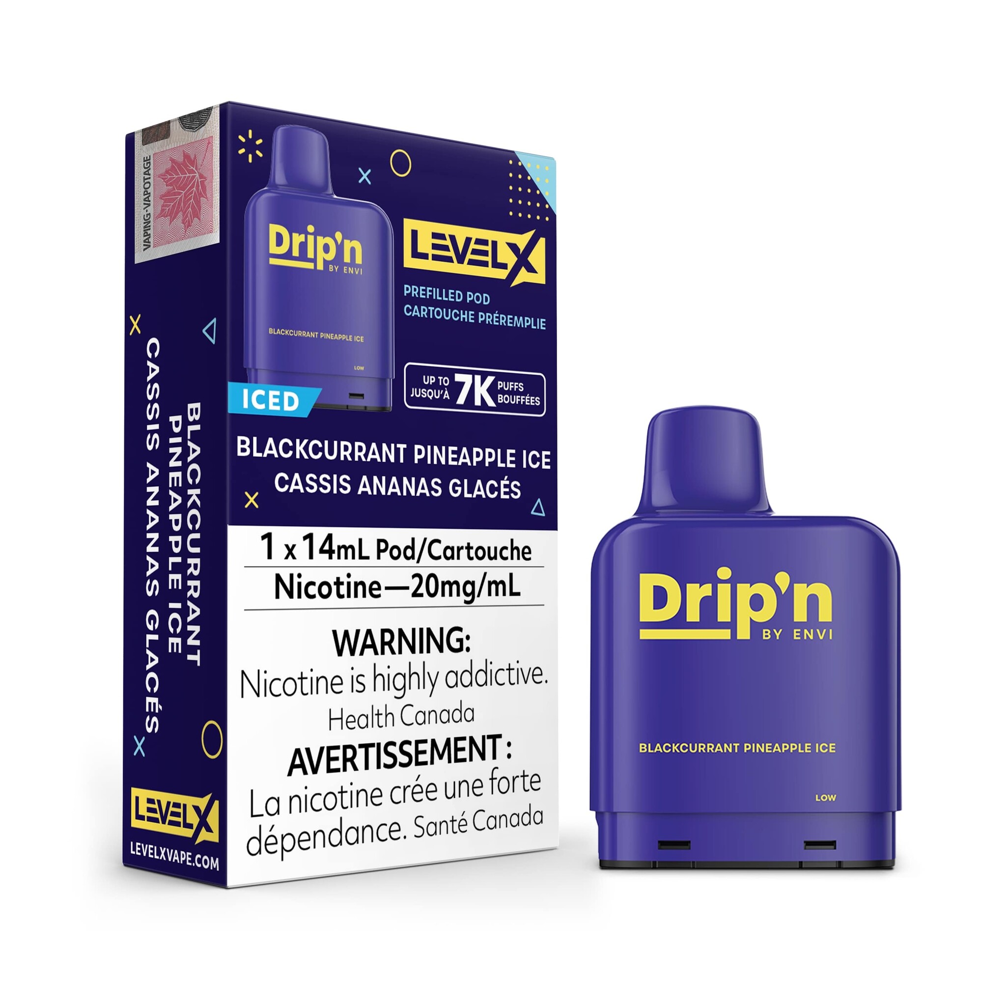 Level X Drip'n Pod Blackcurrant Pineapple Ice 7k puffs