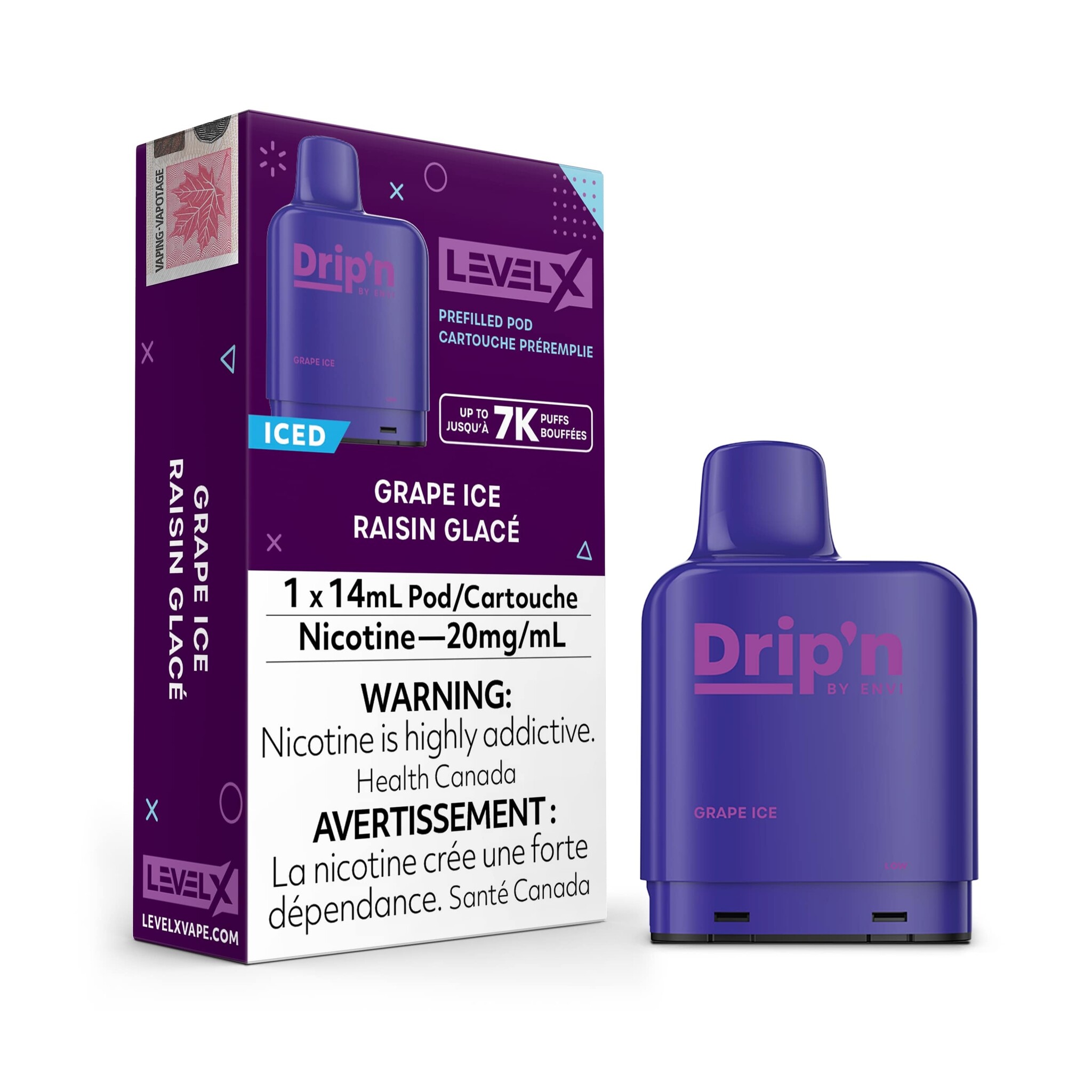 Level X Drip'n Pod Grape Ice 7k puffs