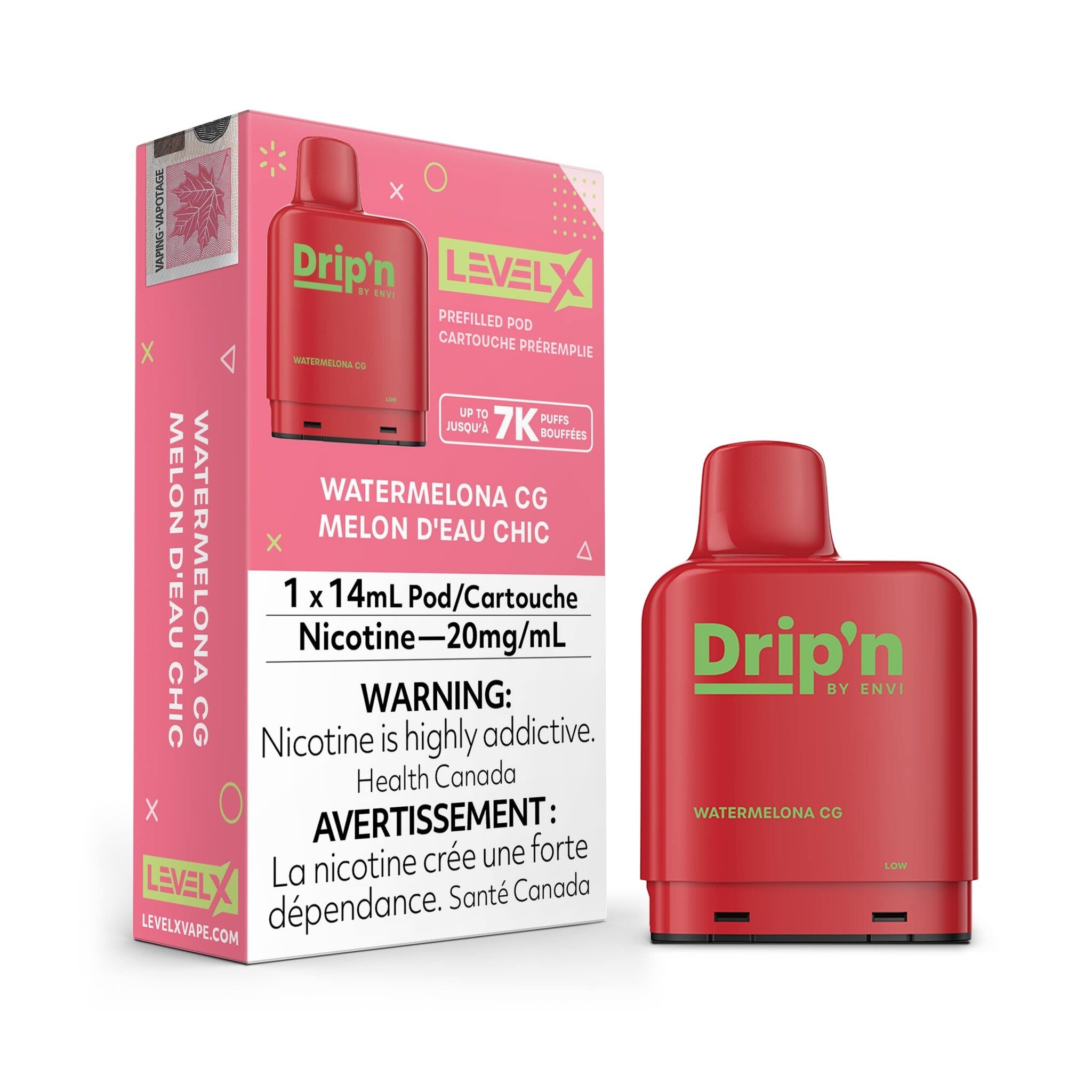 Level X Drip'n Pod Watermelona CG 7k puffs