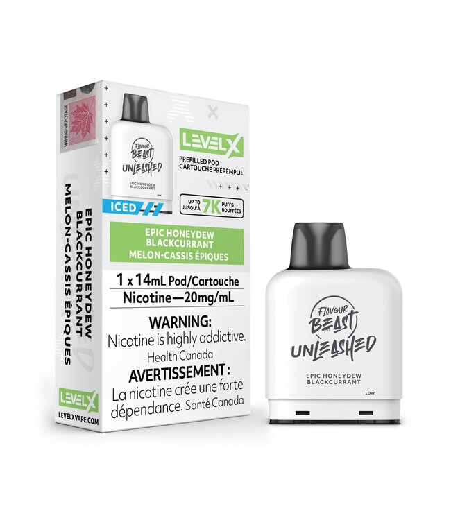 Flavour Beast Level X Unleashed Pod 14mL Epic Honeydew Blackcurrant 20MG