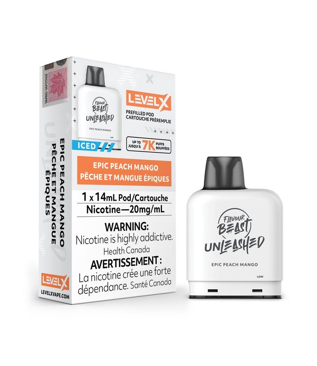 Flavour Beast Level X Unleashed Pod 14mL Epic Peach Mango 20MG