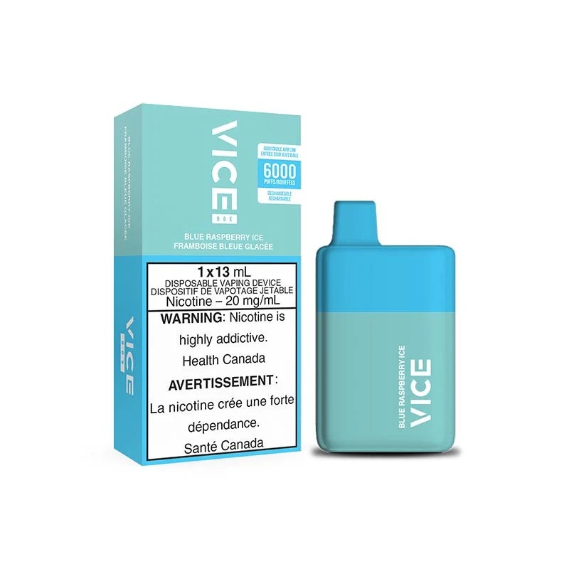VICE BOX DISPOSABLE BLUE RASPBERRY ICE 0MG