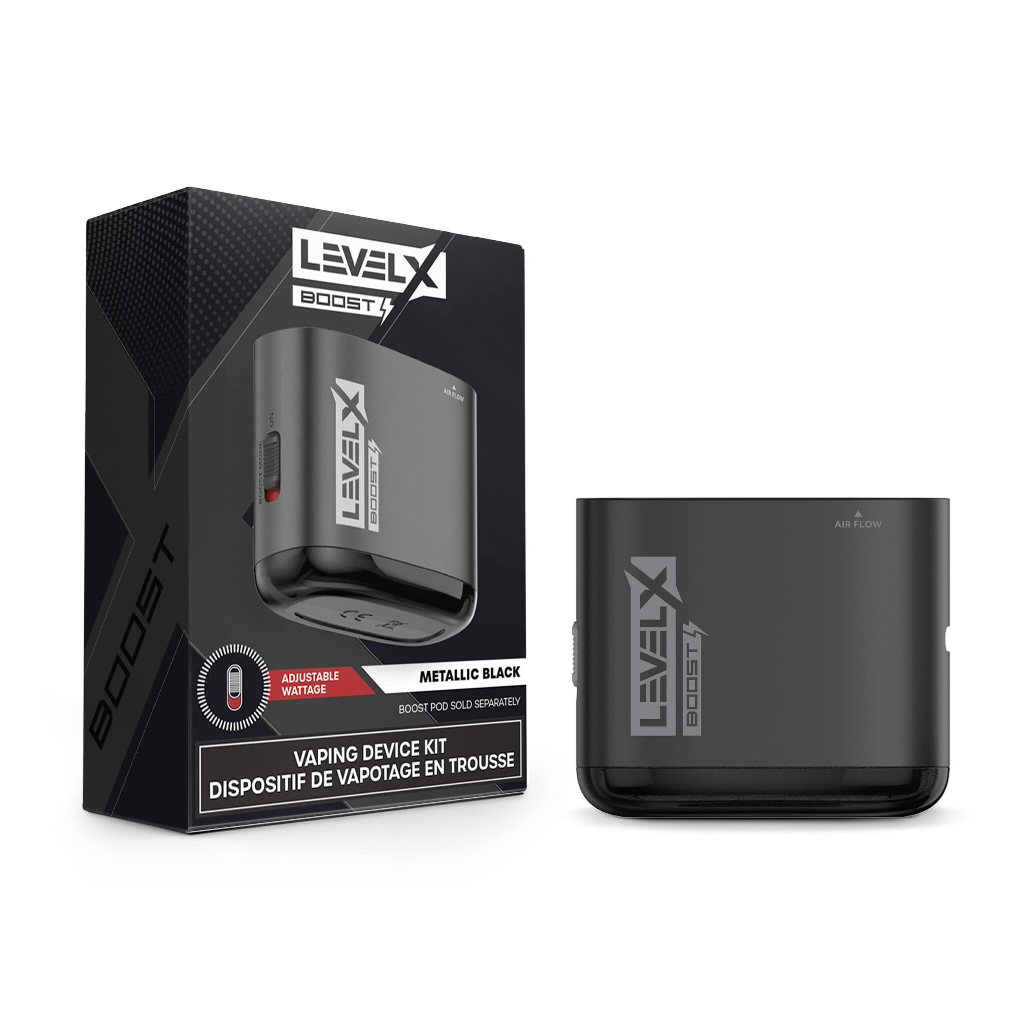 LEVEL X BOOST DEVICE METALLIC BLACK - Lucky Vape