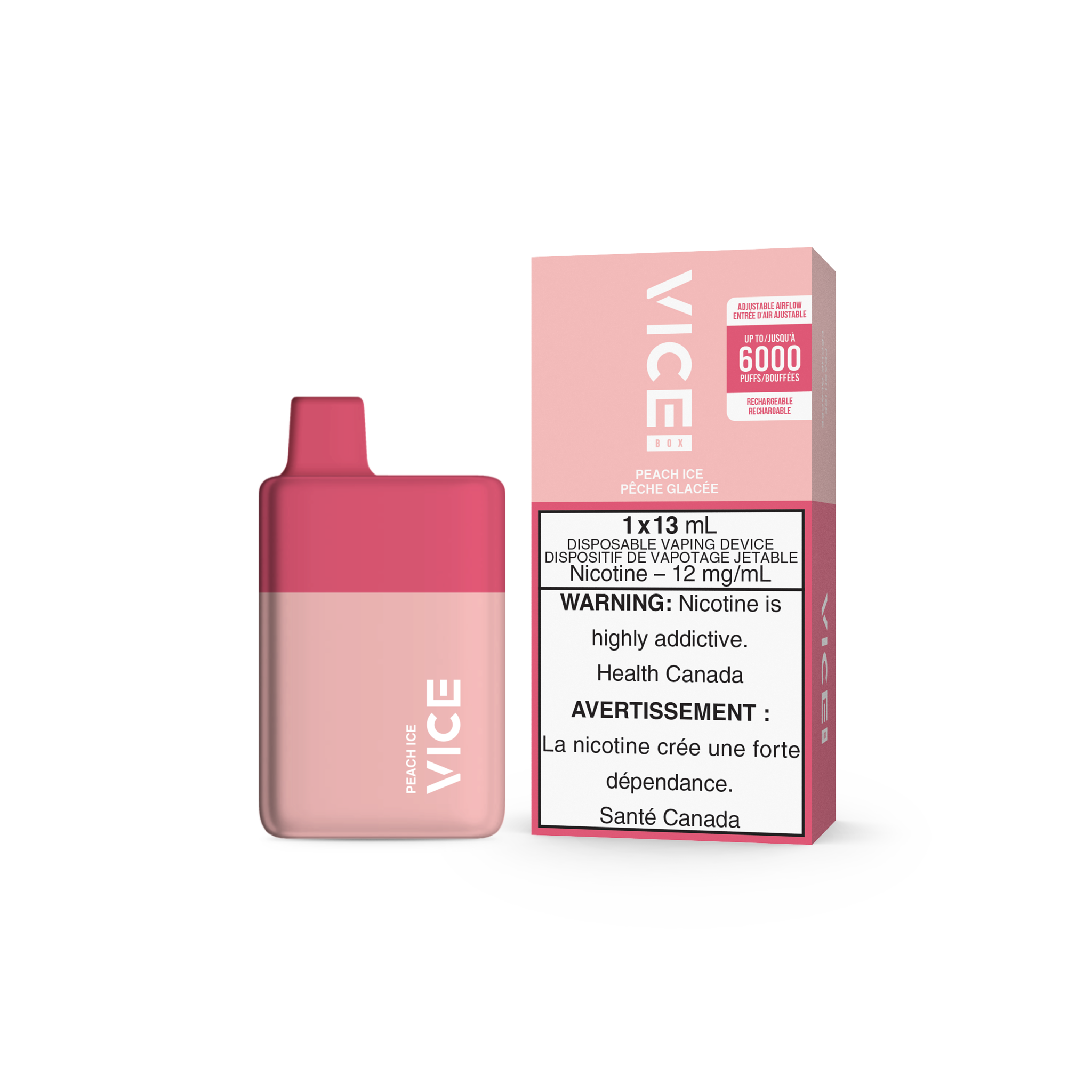 VICE BOX DISPOSABLE PEACH ICE 12MG