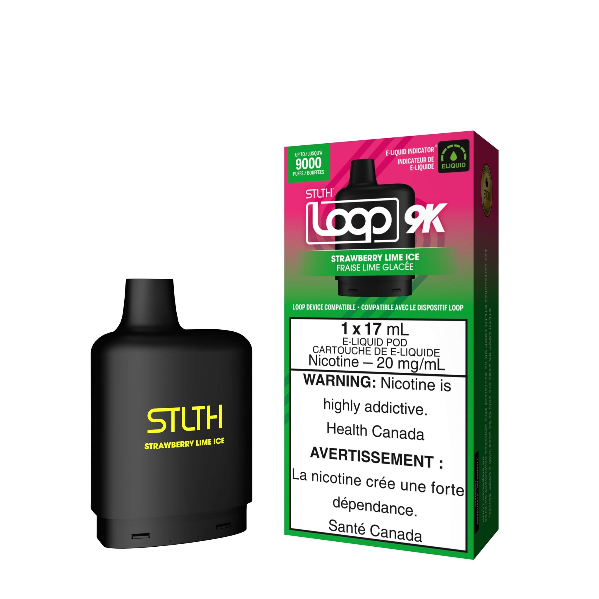 STLTH LOOP 9K POD STRAWBERRY LIME ICE