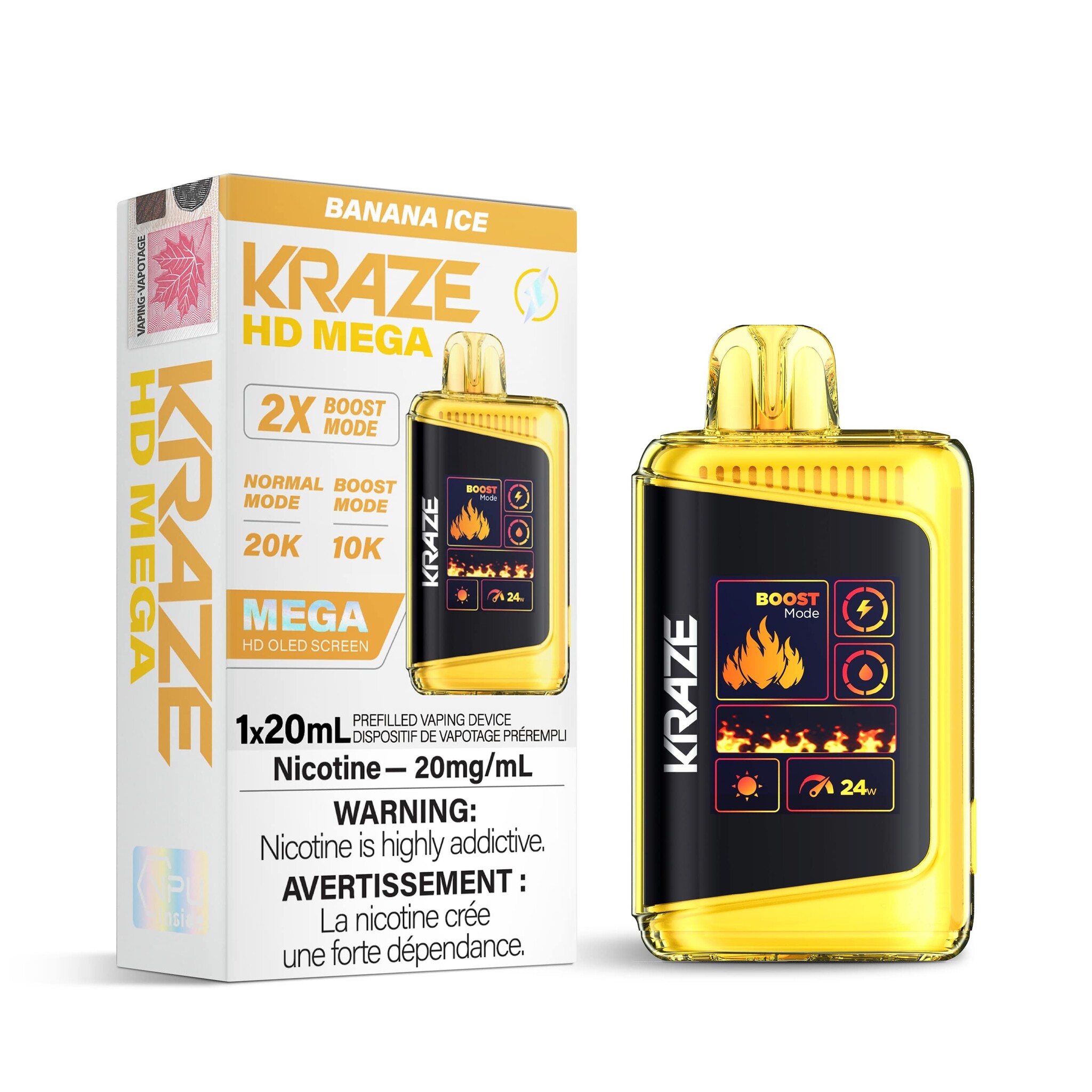 KRAZE MEGA 20K BANANA ICE