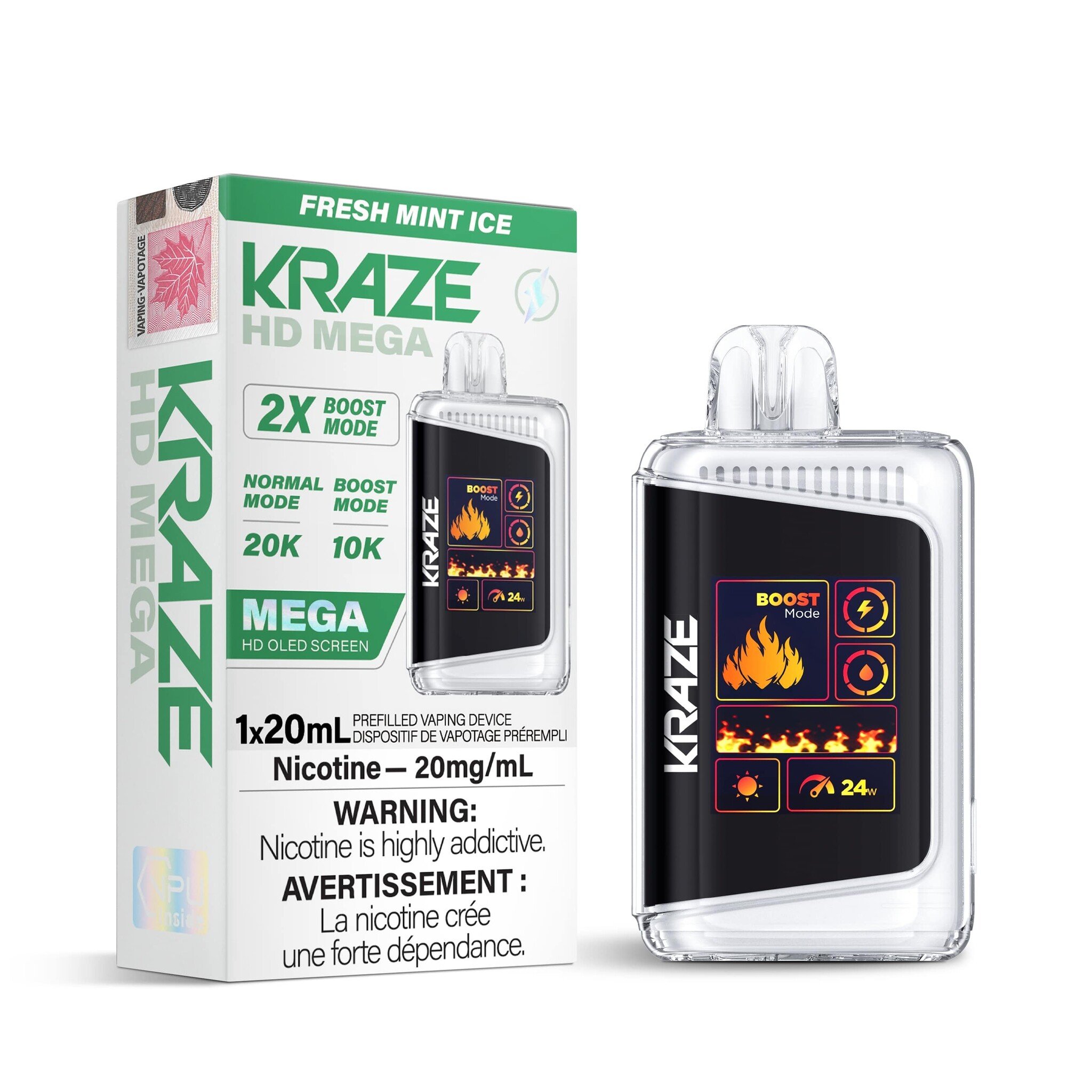KRAZE MEGA 20K FRESH MINT ICE