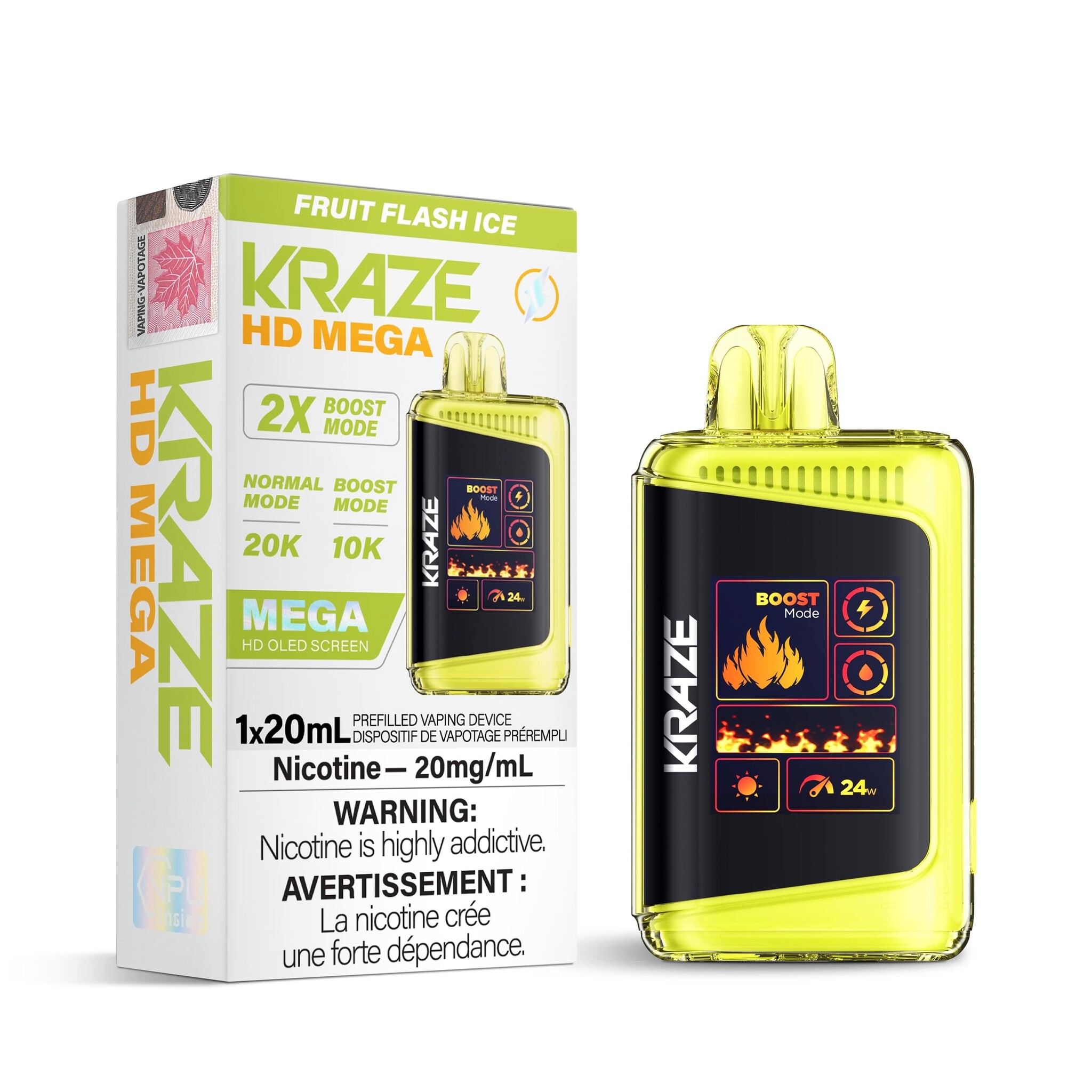 KRAZE MEGA 20K FRUIT FLASH ICE