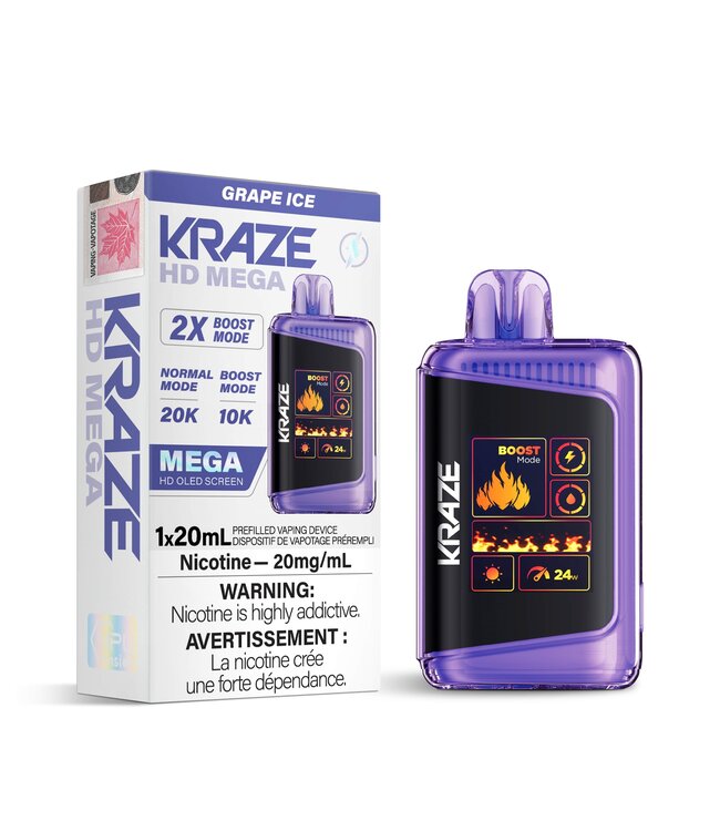 KRAZE MEGA 20K GRAPE ICE