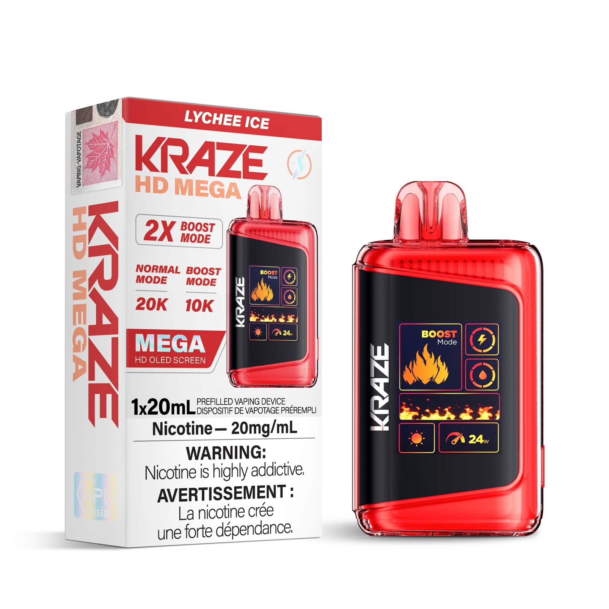 KRAZE MEGA 20K LYCHEE ICE