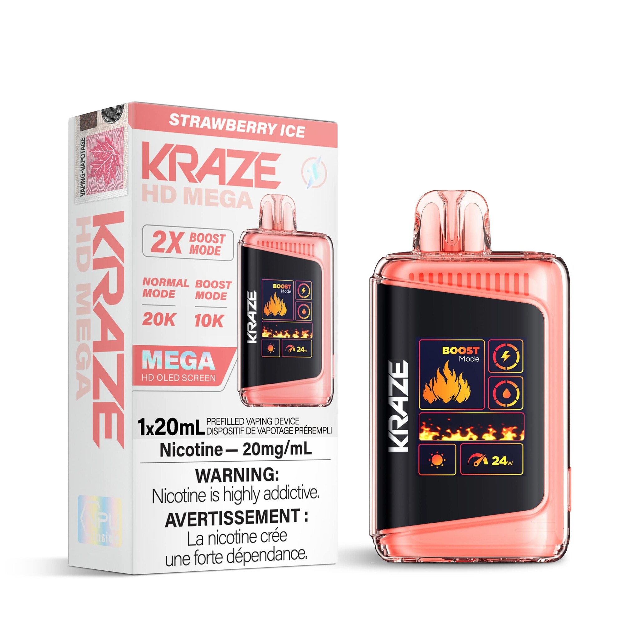 KRAZE MEGA 20K STRAWBERRY ICE