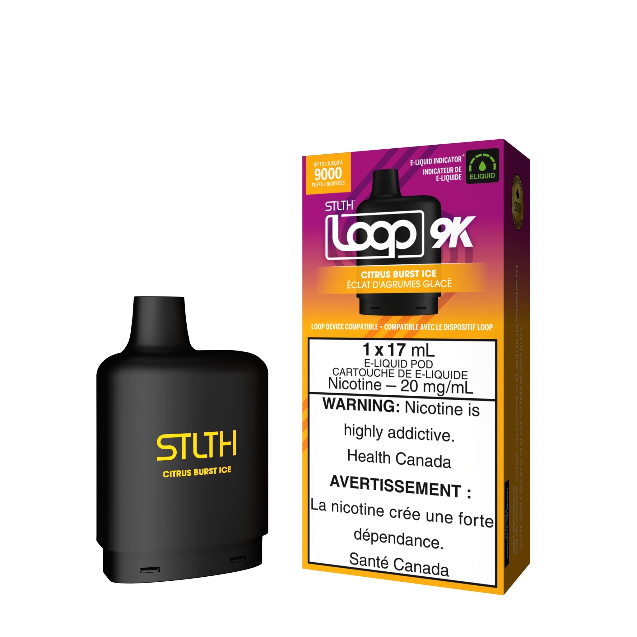 STLTH LOOP 9K POD CITRUS BURST ICE
