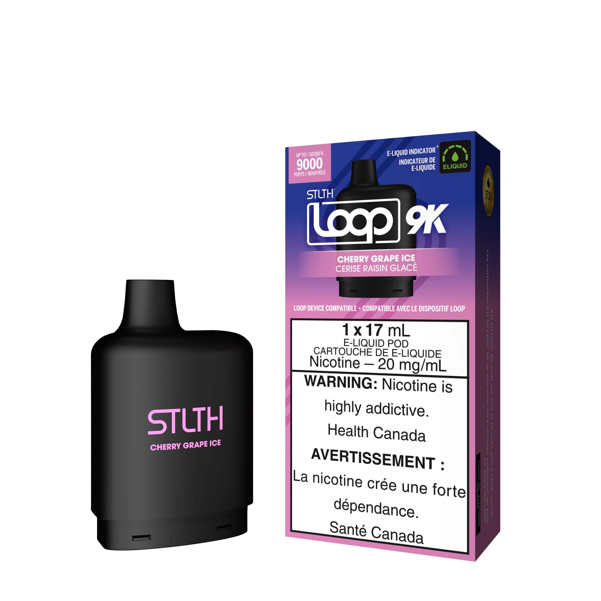STLTH LOOP 9K POD CHERRY GRAPE ICE