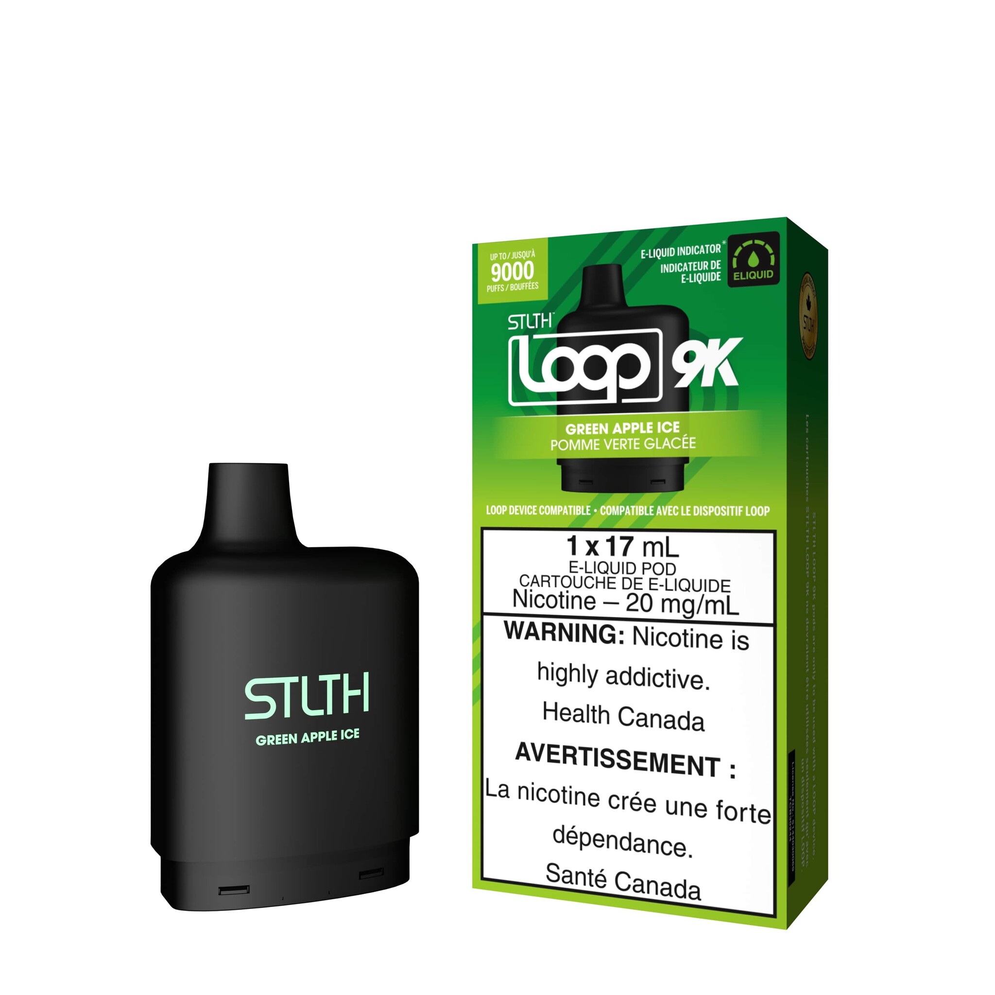 STLTH LOOP 9K POD GREEN APPLE ICE