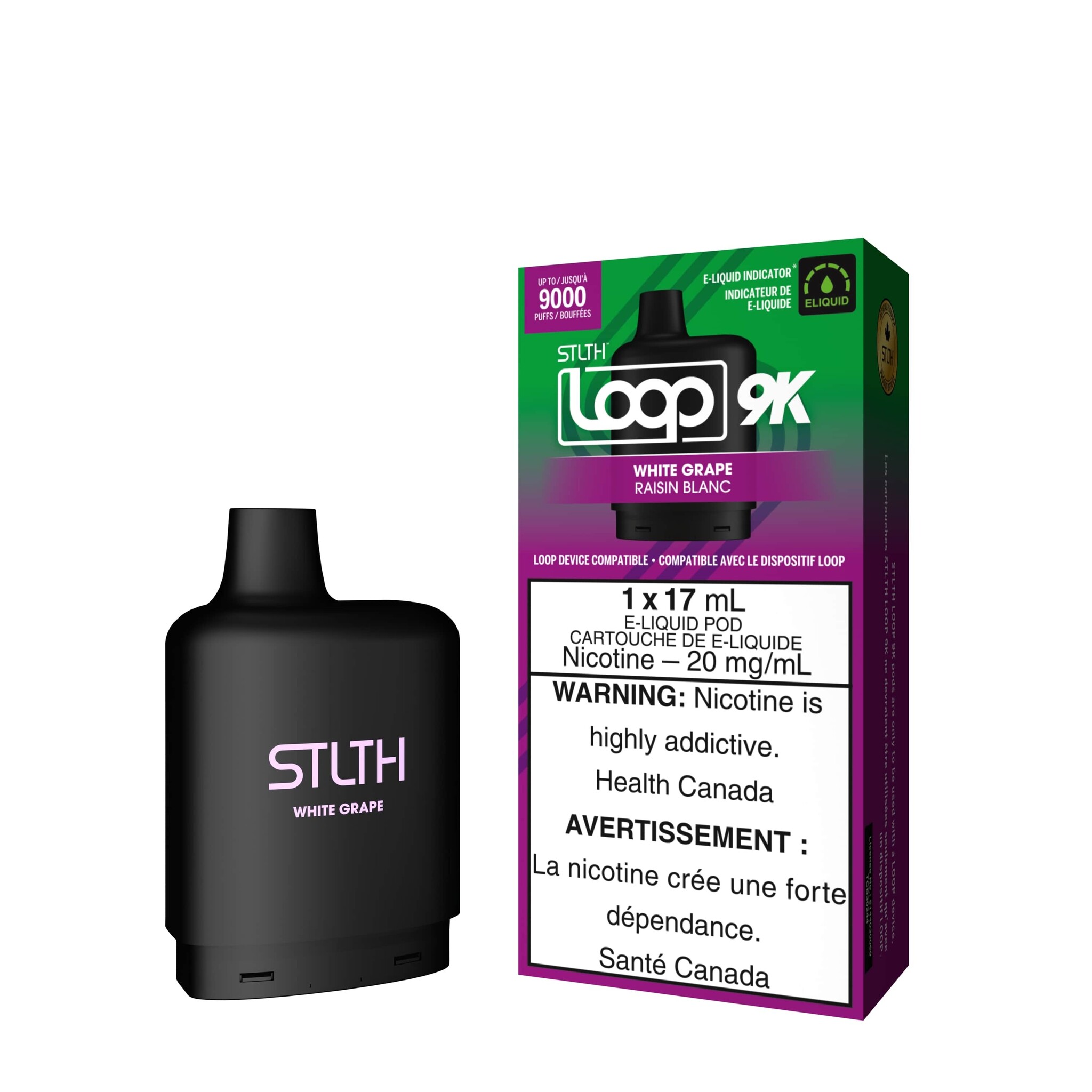 STLTH LOOP 9K POD WHITE GRAPE
