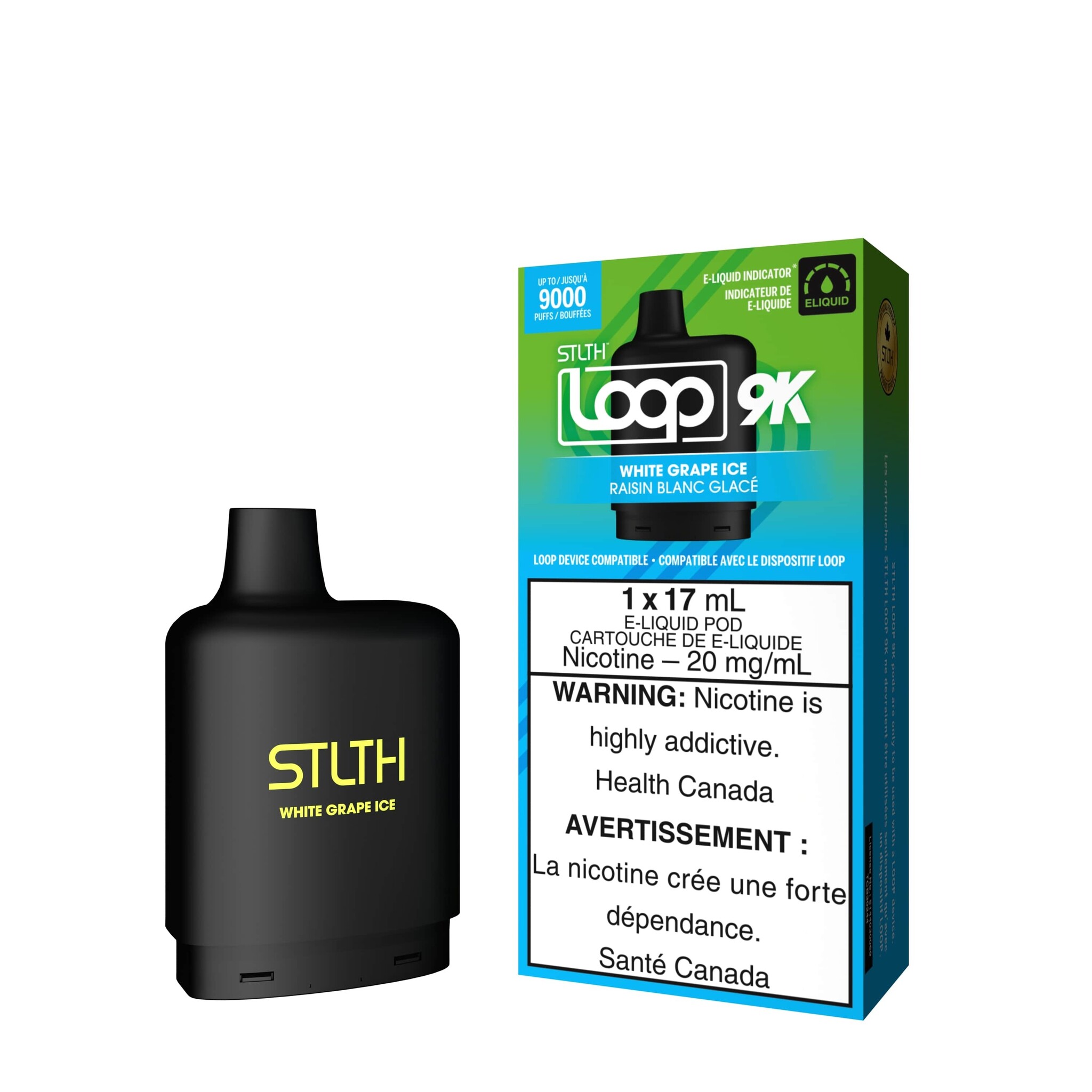 STLTH LOOP 9K POD WHITE GRAPE ICE