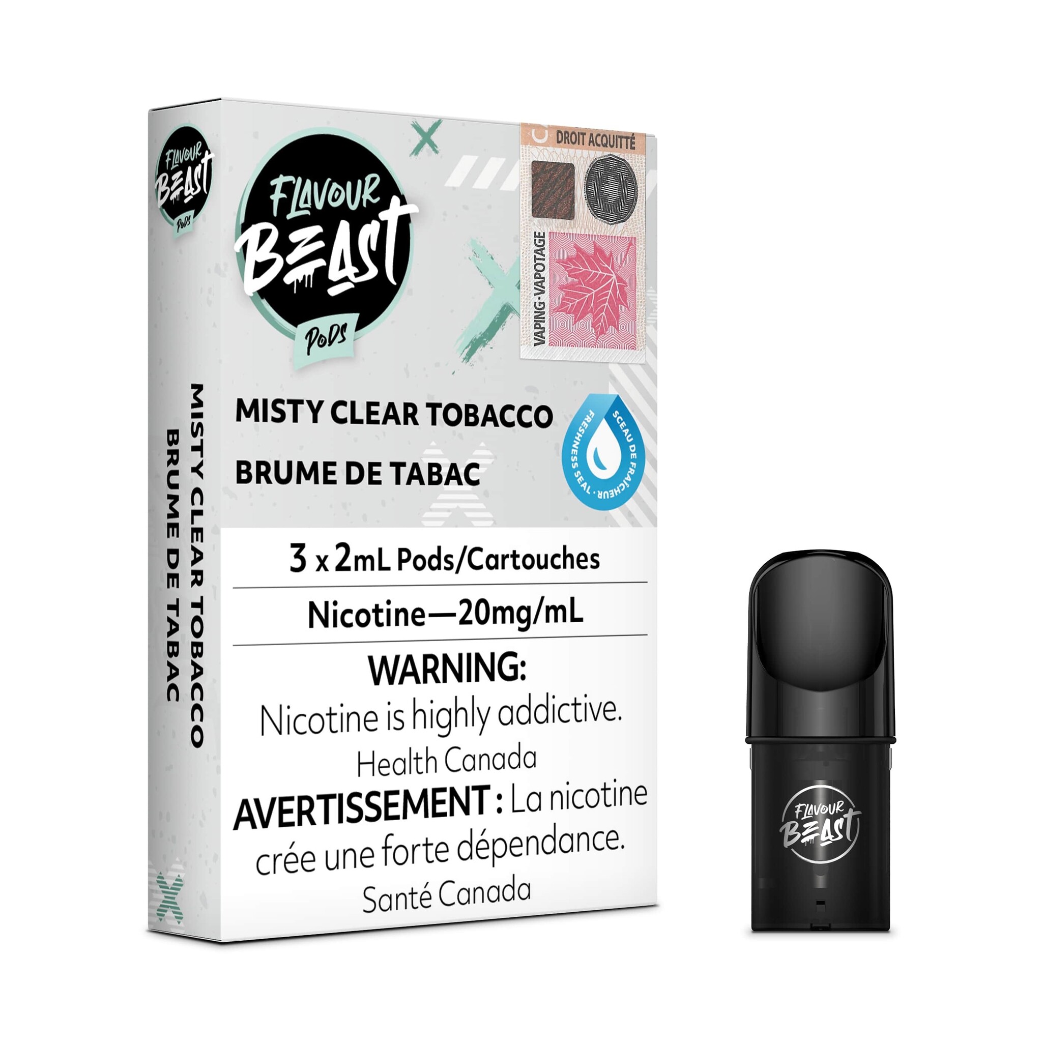 FLAVOUR BEAST POD MISTY CLEAR TOBACCO