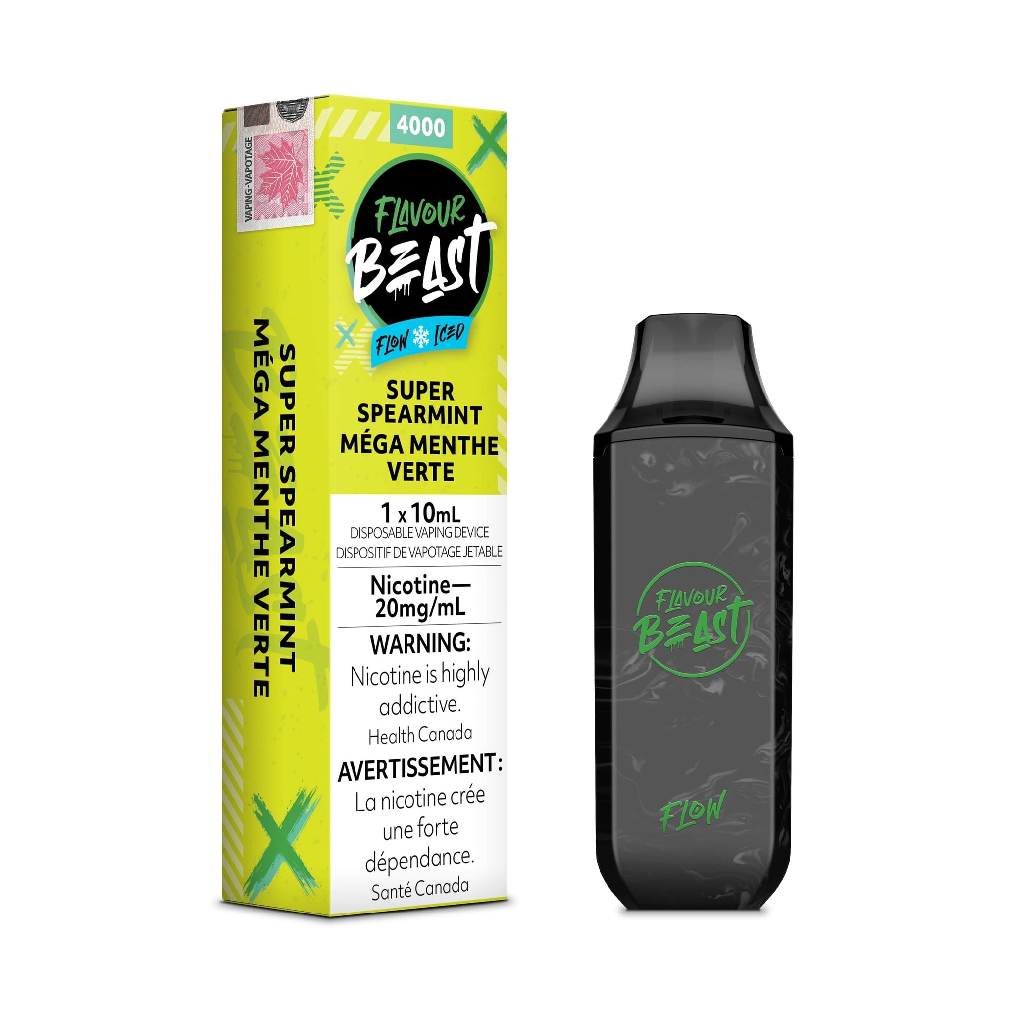 FLAVOUR BEAST 4000 PUFFS SUPER SPEARMINT ICED