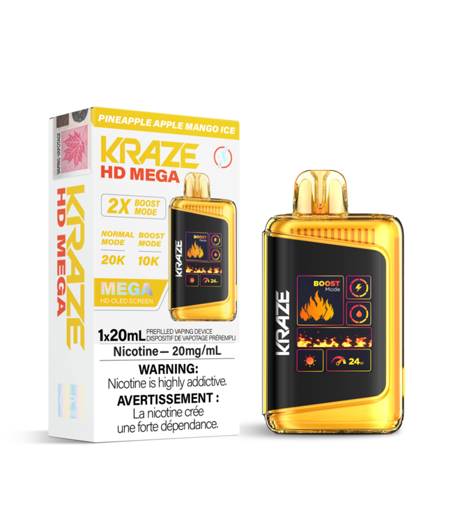 KRAZE MEGA 20K PINEAPPLE APPLE MANGO ICE