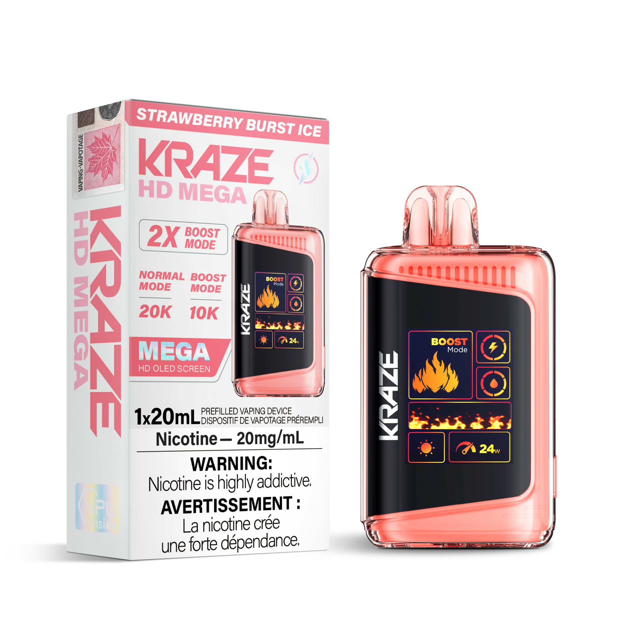 KRAZE MEGA 20K STRAWBERRY BURST ICE