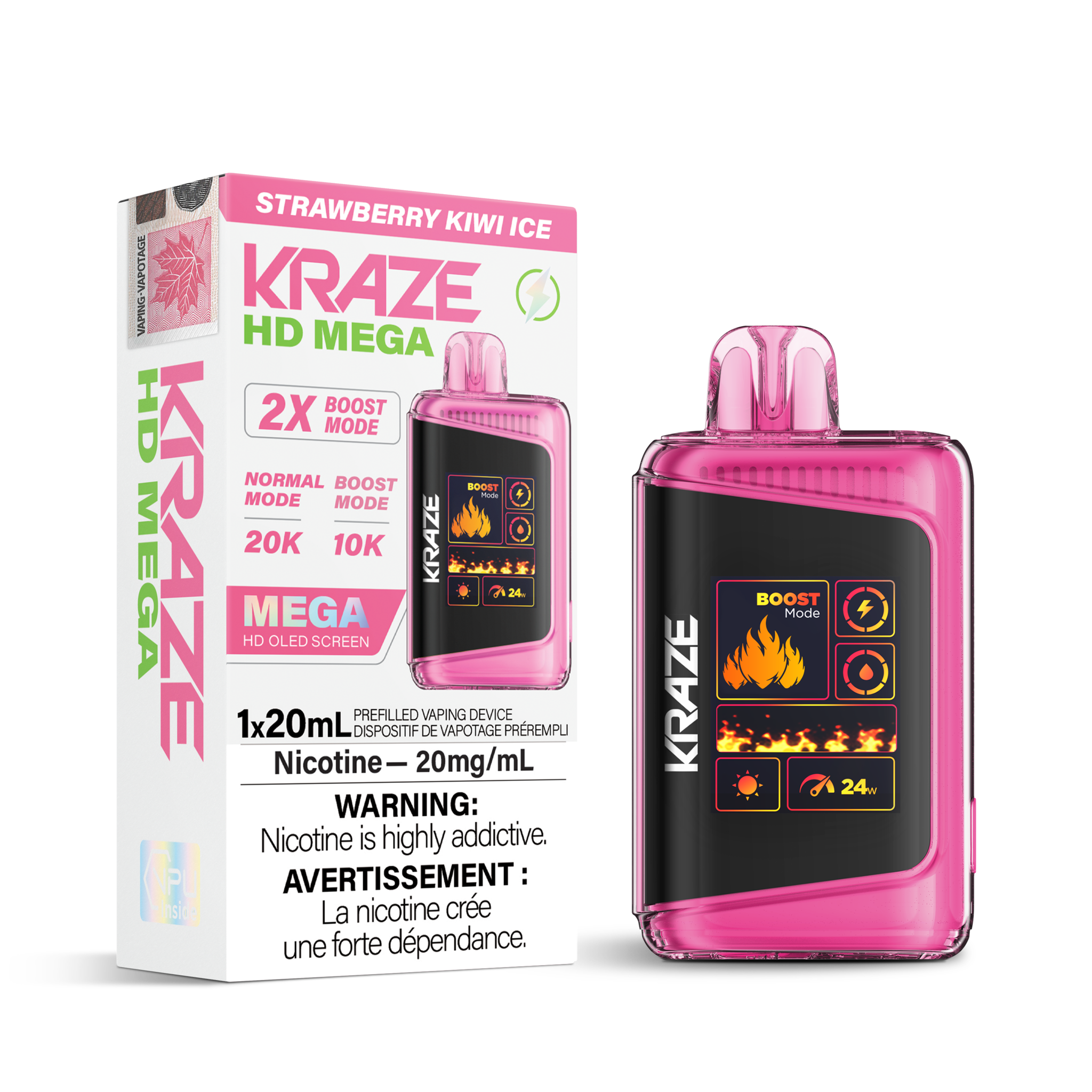 KRAZE MEGA 20K STRAWBERRY KIWI ICE