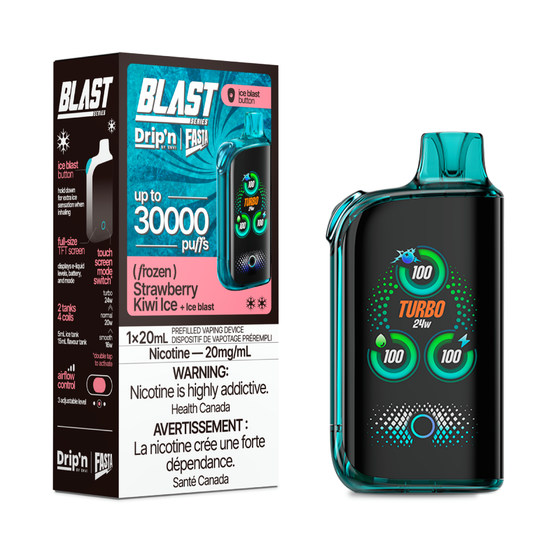 DRIPN' FASTA BLAST 30K ON STRAWBERRY KIWI ICE