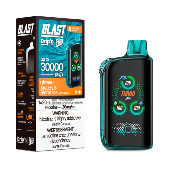 DRIPN' FASTA BLAST 30K ON SNAZZY S STROM ICE