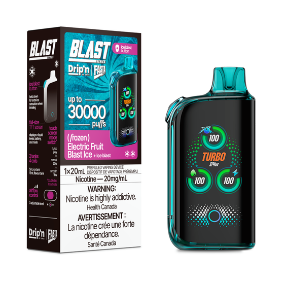 DRIPN' FASTA BLAST 30K ON ELECTRIC FRUIT BLAST ICE