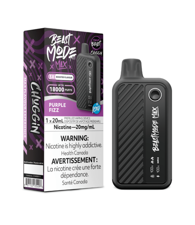 FLAVOUR BEAST BEAST MODE MAX 18K ON CHUGGIN' PURPLE FIZZ