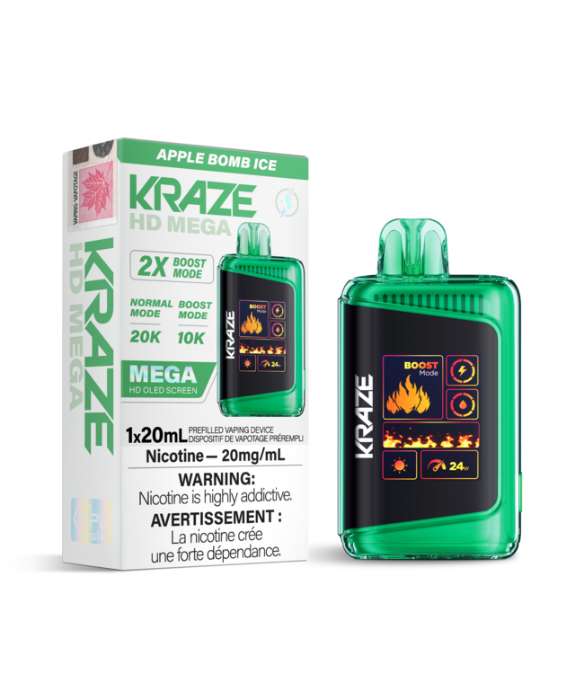 KRAZE HD MEGA 20K ON APPLE BOMB ICE