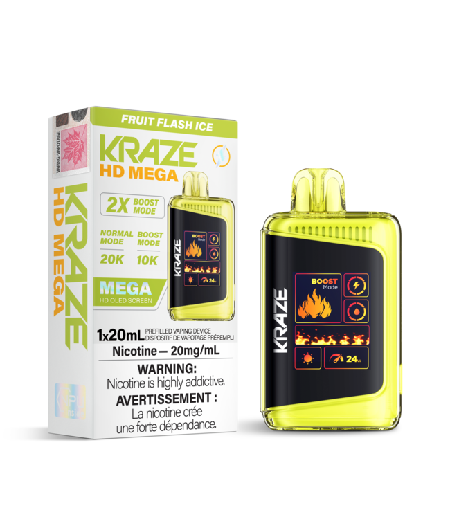 KRAZE HD MEGA 20K ON FRUIT FLASH ICE