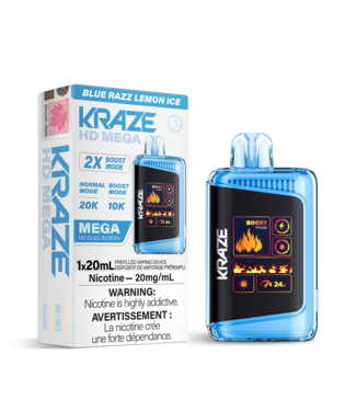 KRAZE HD MEGA 20K ON BLUE RAZZ LEMON ICE
