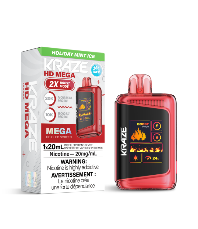 KRAZE HD MEGA 20K ON HOLIDAY MINT ICE
