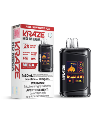 KRAZE HD MEGA 20K ON RED LIGHTNING ICE