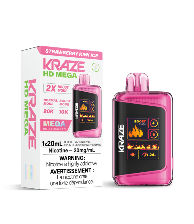 KRAZE HD MEGA 20K ON STRAWBERRY KIWI ICE