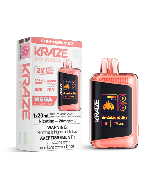 KRAZE HD MEGA 20K ON STRAWBERRY ICE