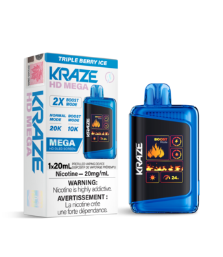 KRAZE HD MEGA 20K ON TRIPPLE BERRY ICE