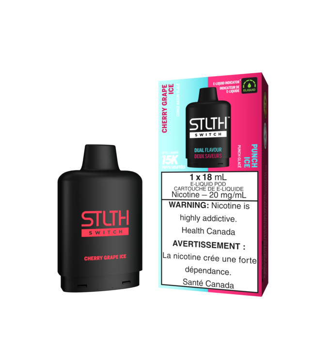 STLTH SWITCH PODS  CHERRY GRAPE ICE & PUNCH ICE