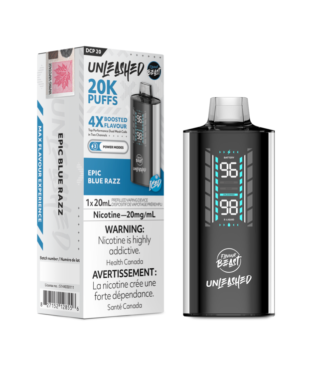 Flavour Beast Unleashed DCP 20K ON EPIC BLUE RAZZ