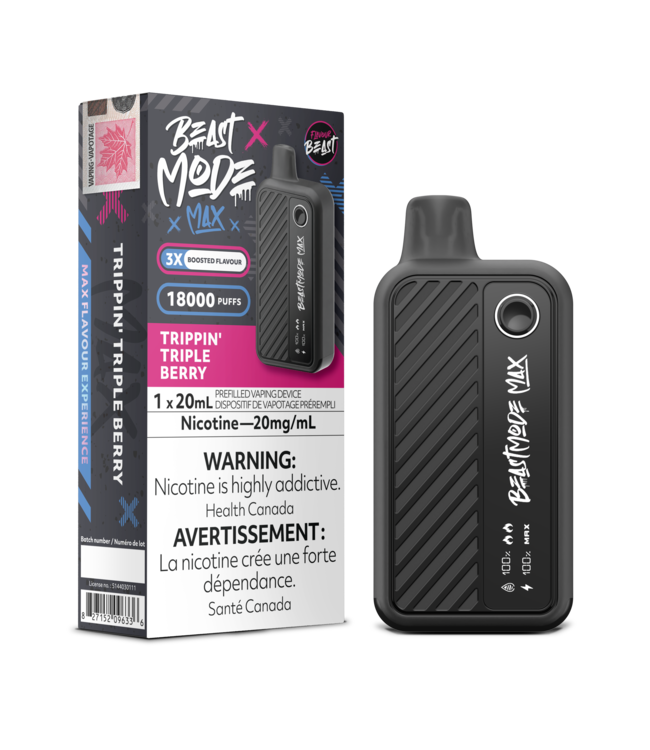 FLAVOUR BEAST BEAST MODE MAX 18K ON TRIPPIN' TRIPLE BERRY