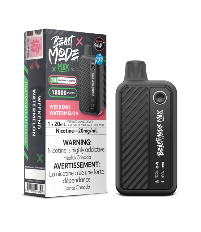 FLAVOUR BEAST BEAST MODE MAX 18K ON WEEKEND WATERMELON ICED